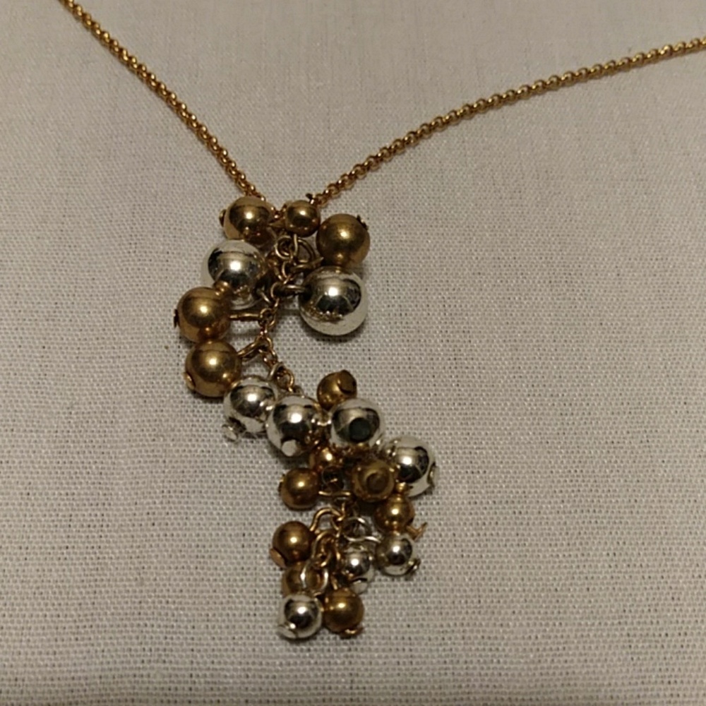 Vintage Avon Gold/Silver Trickle Ball Necklace